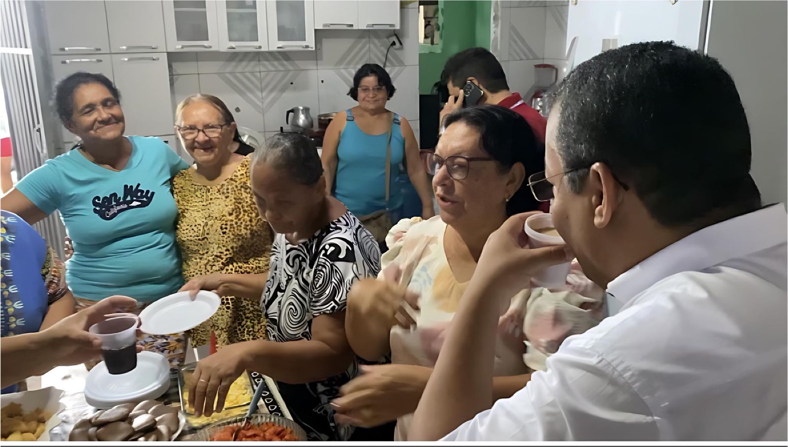 Nilvan participa de café da manhã no bairro de Tibiri