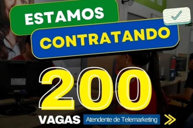 Sine Municipal oferta 200 vagas de atendente de telemarketing para contratação imediata em Campina Grande