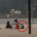 Casal é flagrado fazendo sexo ao lado de criança em praia; veja vídeo