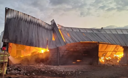Fábrica é destruída por incêndio no Sertão da Paraíba