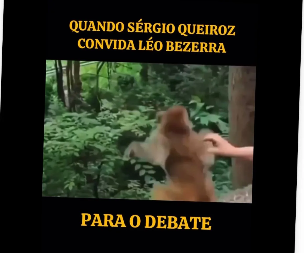 Através de suas redes sociais, Sérgio Queiroz posta publicação comparando Léo Bezerra a macaco