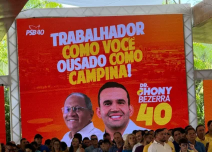 Com presença do governador, Marinaldo Cardoso é oficializado vice de Jhony Bezerra em Campina Grande