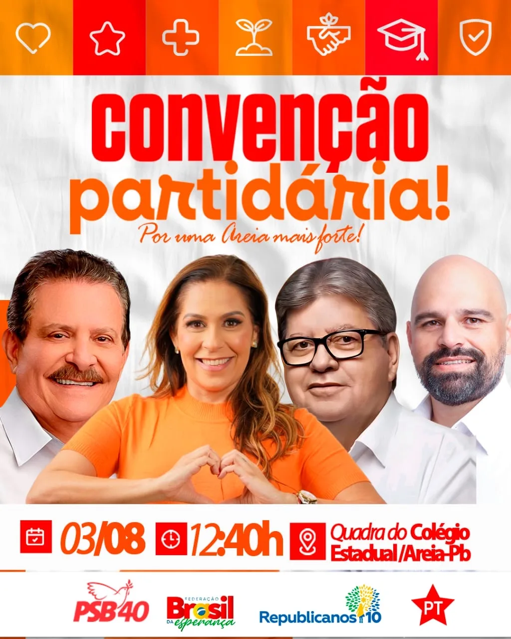 Em convenção, PSB oficializa candidatura de Aparecida Gomes à prefeitura de Areia
