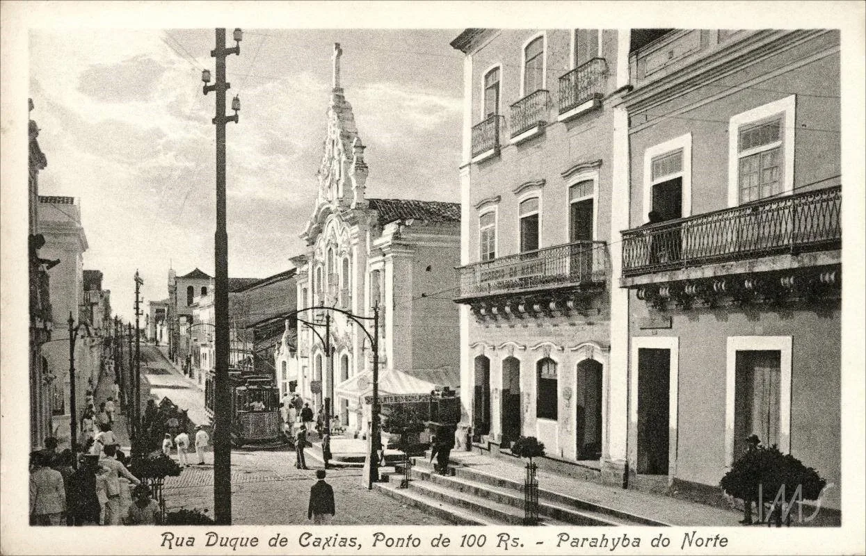 Foto da antiga Igreja do Rosário, no atual Ponto de Cem Reis