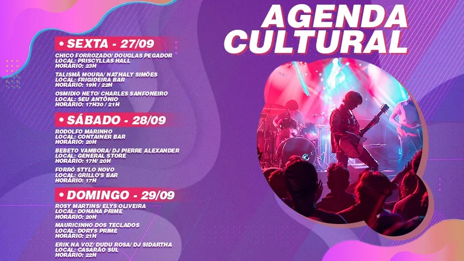 Agenda Cultural: Confira as atrações que vão animar as casas de show no final de semana em João Pessoa