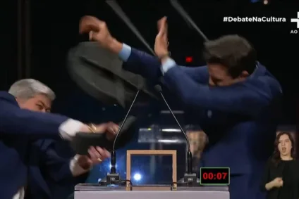 Datena ataca Marçal com cadeira durante debate na TV Cultura - VEJA OS VÍDEOS