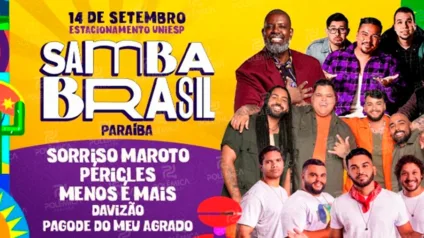 Samba Brasil anuncia mudança para o Espaço Cultural e confirma shows neste sábado (14)