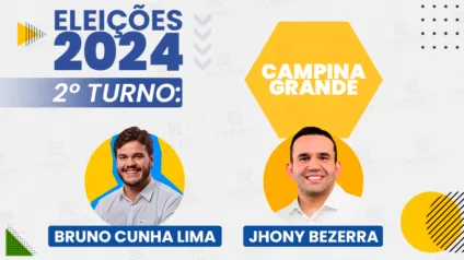 Bruno Cunha Lima e Jhony Bezerra concorrem ao 2° turno em Campina Grande