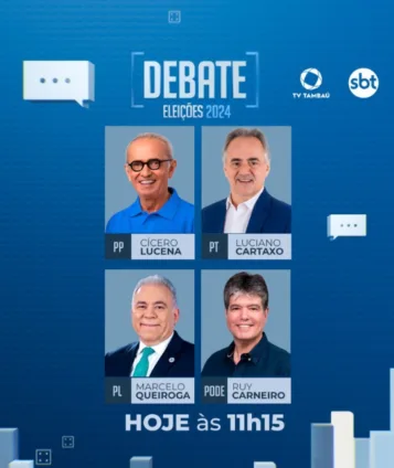 AO VIVO: assista ao debate da TV Tambaú com os candidatos a prefeito de João Pessoa