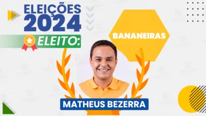 Matheus Bezerra é reeleito prefeito de Bananeiras