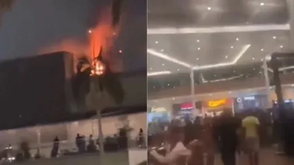 Incêndio em loja do Burger King gera pânico em shopping - VEJA O VÍDEO