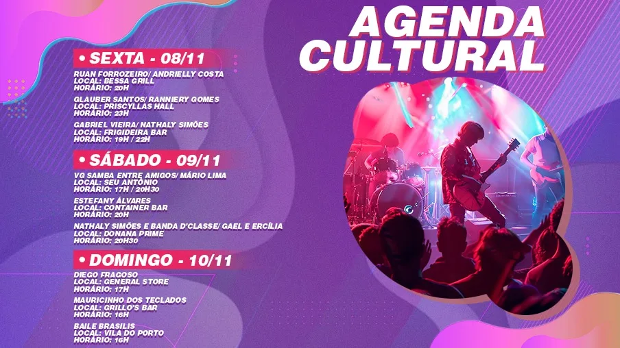 Agenda Cultural: Confira as atrações que vão animar as casas de show no final de semana em João Pessoa