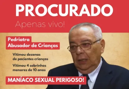 Família de vítima oferece recompensa em dólares para quem localizar Fernando Cunha Lima, foragido por abusos sexuais; confira as regras