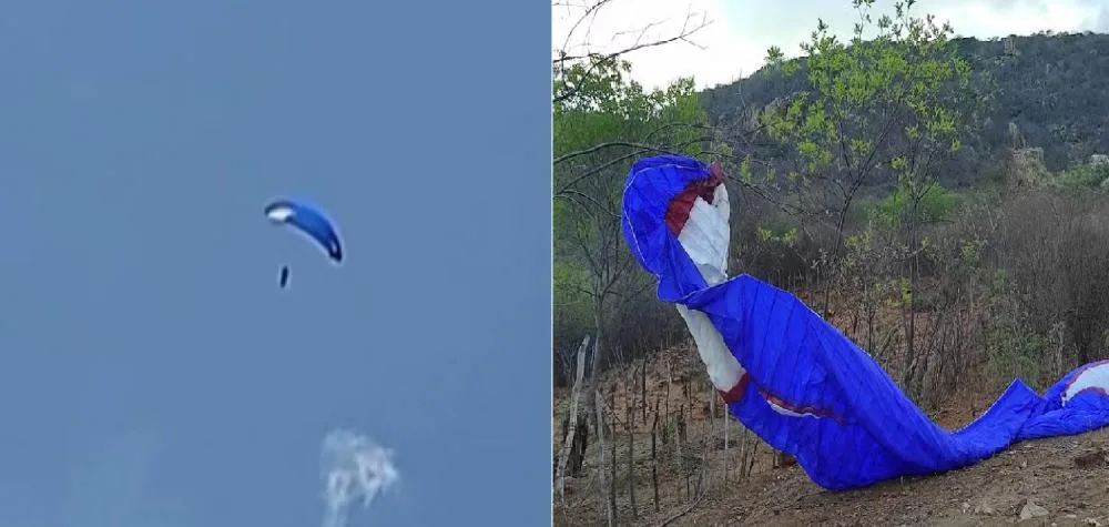 TRAGÉDIA: Turista de Santa Catarina morre ao saltar de parapente em São José de Princesa - VEJA O VÍDEO DA QUEDA