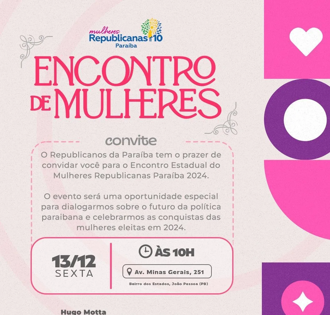 Republicanos da Paraíba promove Encontro Estadual do Mulheres Republicanas 2024