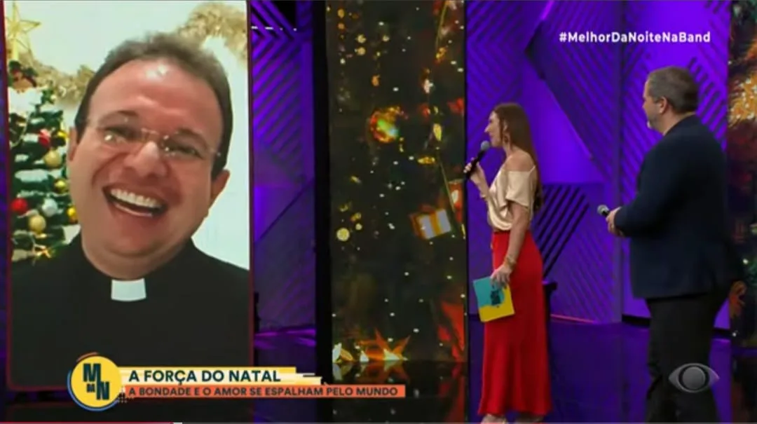 Padre Fabrício concede entrevista ao programa Melhor da Noite da TV Band