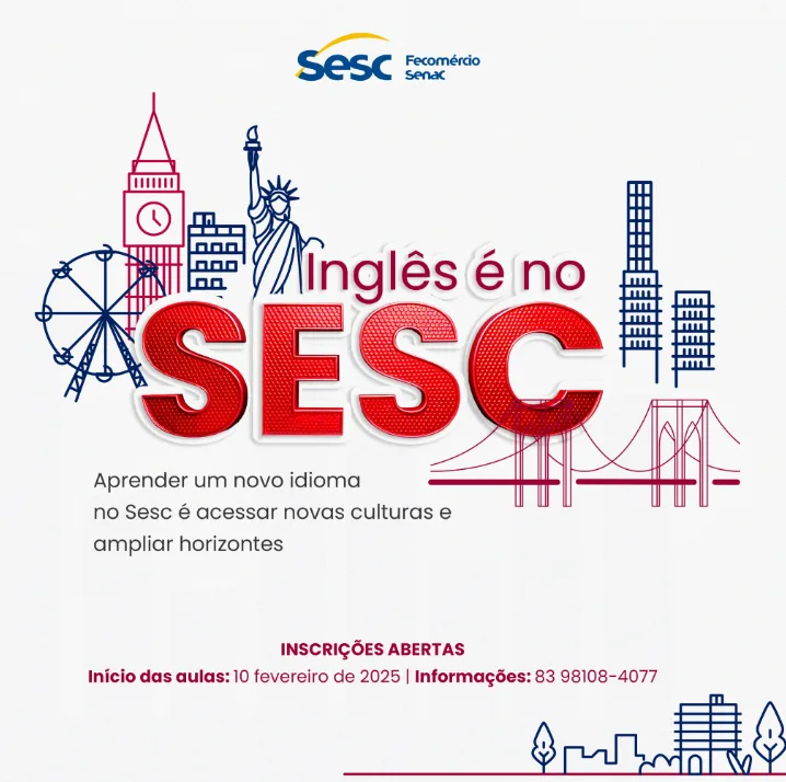 Sesc oferece curso de Inglês em Campina Grande para todas as idades