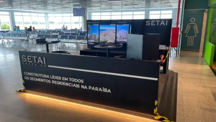 Com fluxo crescente de turistas, Setai Grupo GP inova com stand de vendas no Aeroporto de João Pessoa