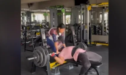 Homem é 'enforcado' por barra de supino de 165 kg em academia; veja vídeo