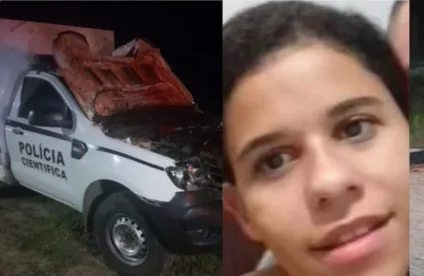 Carro do IML bate em cavalo no deslocamento da busca de corpo de jovem morta em Cuité