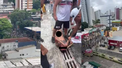 IMAGENS FORTES: briga entre torcidas deixa pessoas gravemente feridas em Recife e internautas pedem cancelamento do jogo; assista