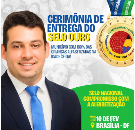 São José dos Ramos irá receber o Selo Nacional Compromisso com a Alfabetização; prefeito reforça o compromisso com a educação