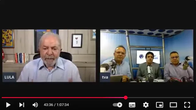 Lula concedeu entrevista exclusiva no Programa de Gutemberg Cardoso na Arapuan