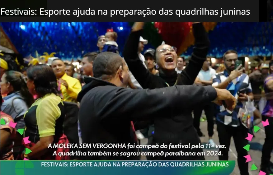 São João de CG é destaque na Globo, em matéria sobre esporte e festejos juninos; assista