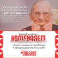 Marcos Henriques organiza sessão especial em homenagem a Elizabeth Teixeira na Câmara Municipal