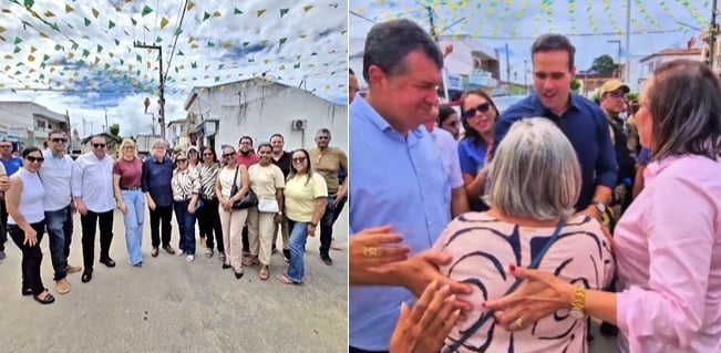 Prefeita Lucinha da Saúde participa da solenidade da PB-067, ao lado de autoridades estaduais e municipais